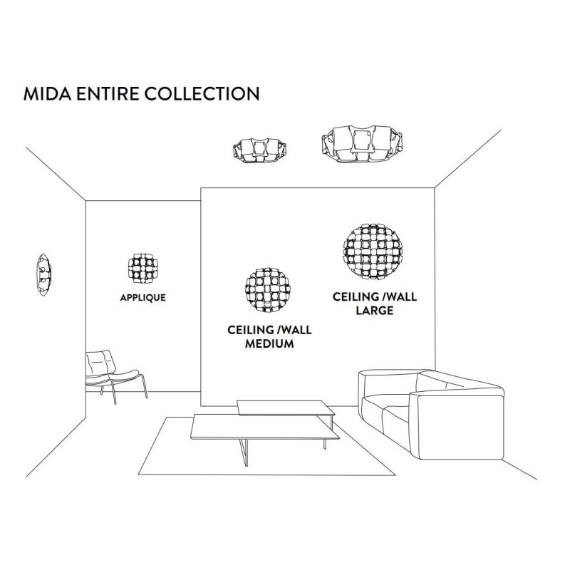 SLAMP Mida Plafonnier / Applique medium