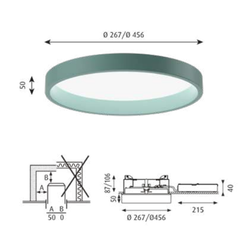 Louis Poulsen Lp Circle Semi Recessed ⌀450 Plafondlamp