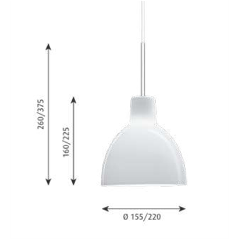 Louis Poulsen Toldbod 155Op220 Glass Pendant ⌀155 Hanglamp