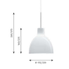 Louis Poulsen Toldbod 155Op220 Glass Pendant ⌀220 Suspension