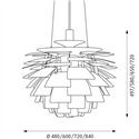 Louis Poulsen Ph Artichoke Glass ⌀600 Hanglamp