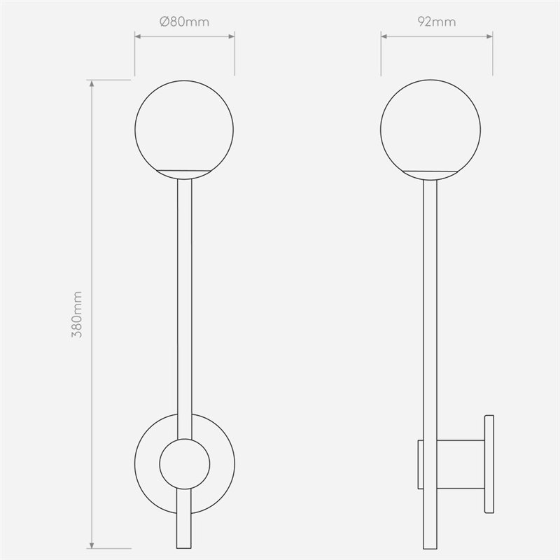 Astro Orb Single Wandlamp