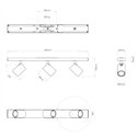 Astro Ascoli Triple Bar Plafondlamp