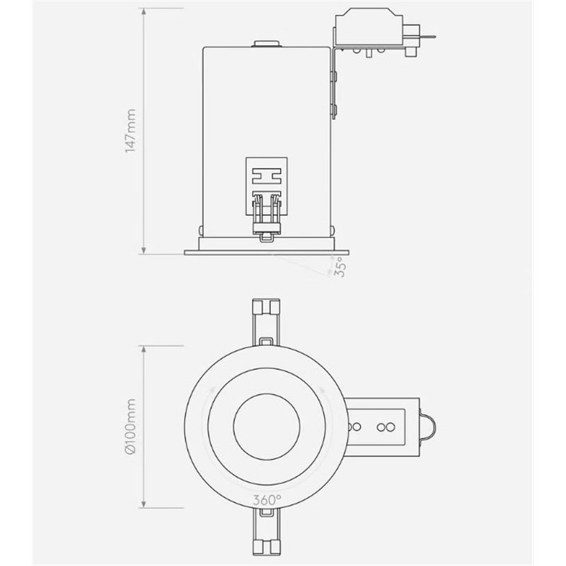 Astro Taro Round Adjustable Fire-Rated spot encastré
