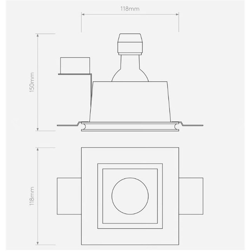 Astro Minima Slimline Square Adjustable Fire-Rated Inbouwspot