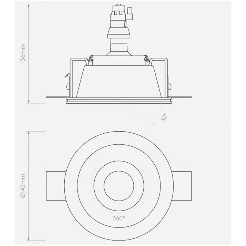 Astro Blanco Round Adjustable spot encastré