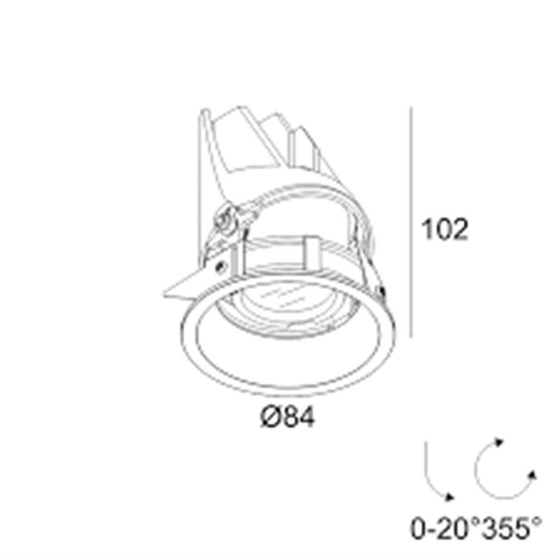 Delta Light ENTERO RD-S X Built in spot Black Outlet