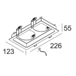 Delta Light MINIGRID IN 2 FRAME - White White - Outlet