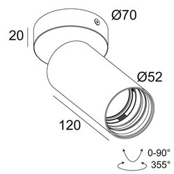 Delta Light SPY 52 ON Plafondlamp