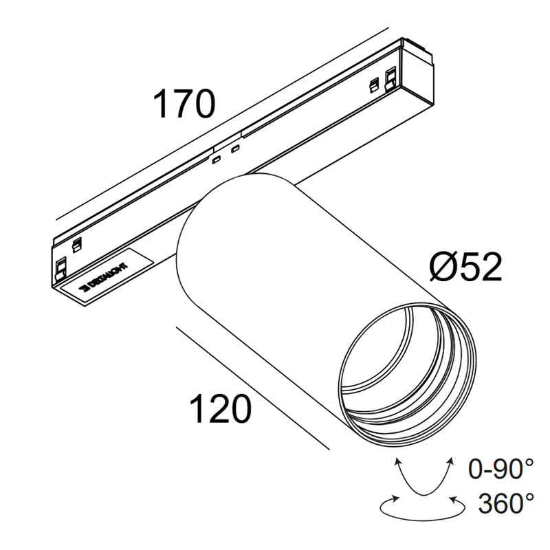 Delta Light M26L - Spy 52 92720 Mdl Schienenbeleuchtung