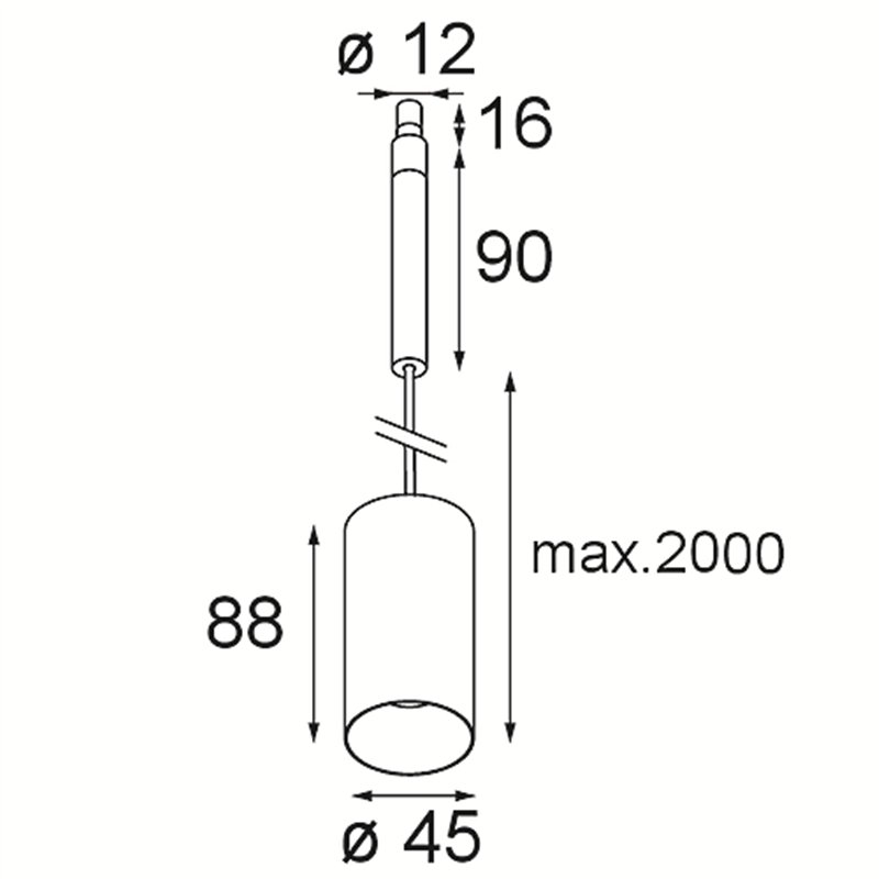 Modular Minude 45 suspension jack LED Suspension lamp - Black - Outlet