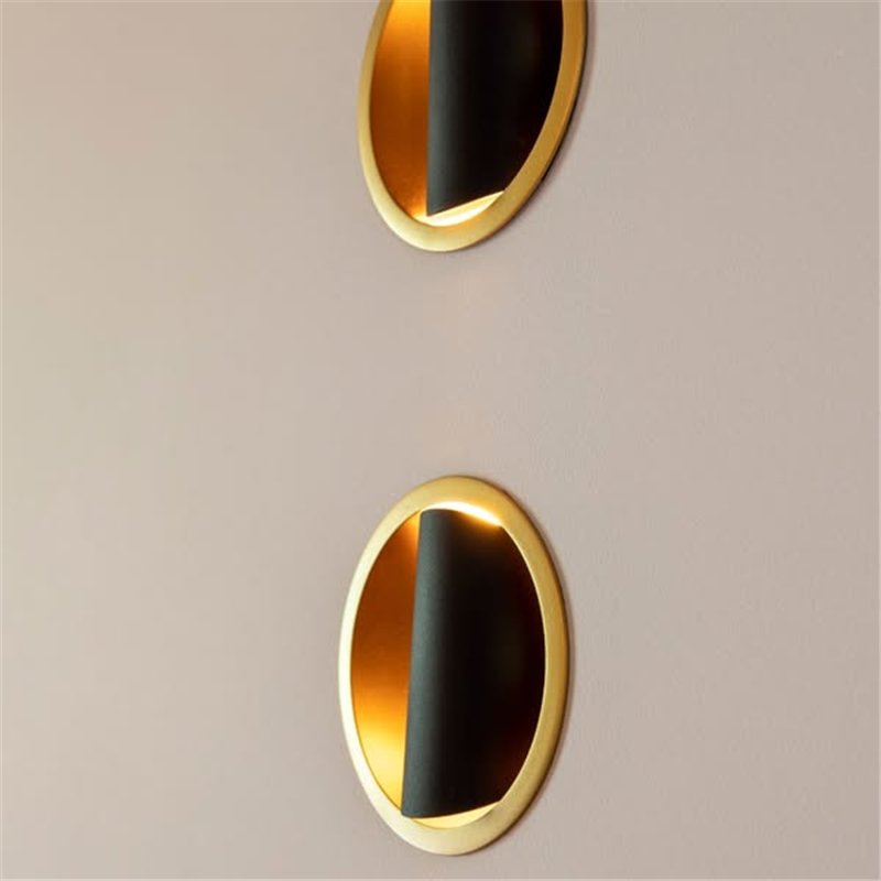 Modular Hollow 125 LED GE Recessed lamp - Black + Gold - Outlet