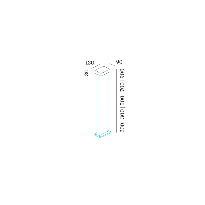 Wever & Ducré PALOS CARRE OUTDOOR FLOOR SURFACE 2.0 LED Standing Lamp