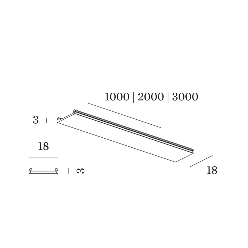 Wever & Ducré STREX SYSTEM BLANK COVER 2.0M
