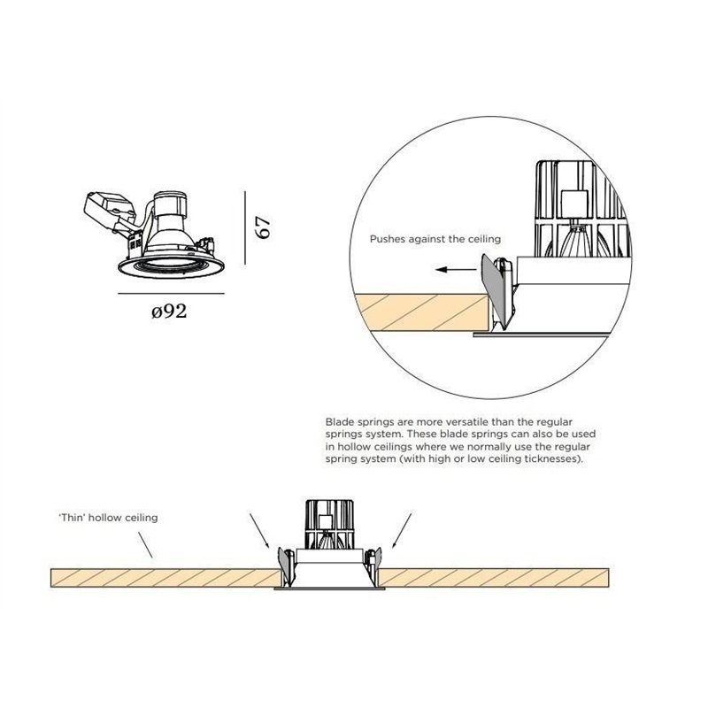 Wever & Ducré SPINEO 1.0 PAR16 blade springs