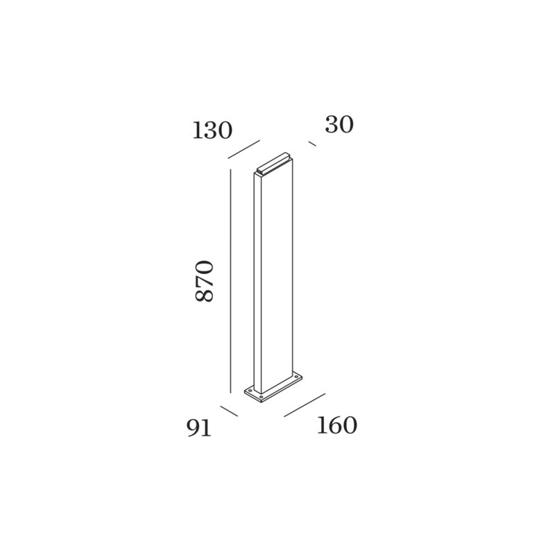 Wever & Ducré POLE 870 with fixation plate