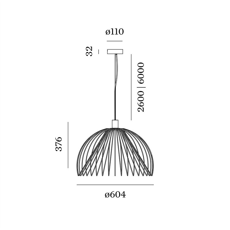 Wever & Ducré Wiro 2.0 Globe Ceiling Susp E27 Hanglamp