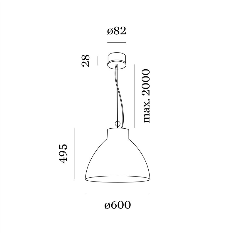 Wever & Ducré Bishop Ceiling Susp 6.0 E27 Hanglamp