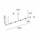 Wever & Ducré Trace Chandelier Ceiling Susp 2.0 Led Hanglamp