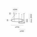 Wever & Ducré KUJO 3.1 Plafondlamp / Hanglamp