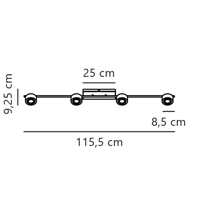Nordlux Clyde 8 3-step Dim - 4 Plafondlamp