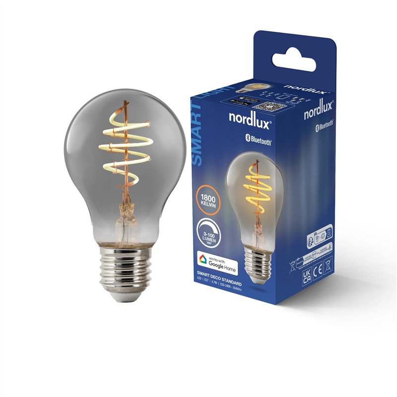 Nordlux A60 Smart Filament Gerookt Deco Spiraal
