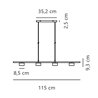 Nordlux Clyde 8 3-step Dim - 4 lampe a suspension