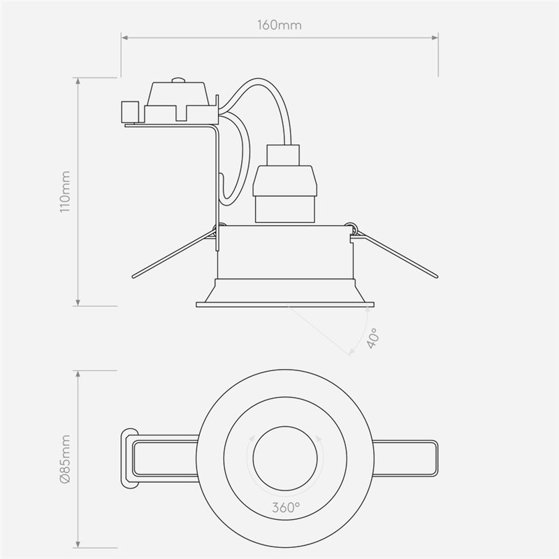 Astro Minima Round Adjustable spot encastré