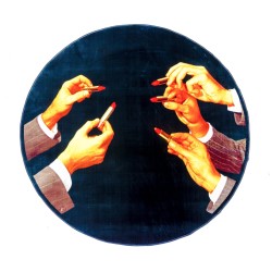 SELETTI Toiletpaper Tapis Rond - Rouges à lèvres