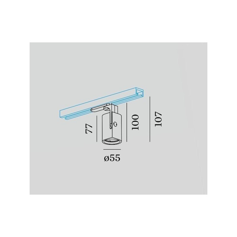 Wever & Ducré SQUBE on track 1.0 LED phase-cut dim