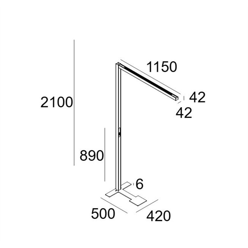 Delta Light INFORM 40 SQ F1 T PDS DOWN-UP Staanlamp