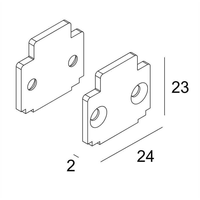 Delta Light TGL-TR - END CAP SET