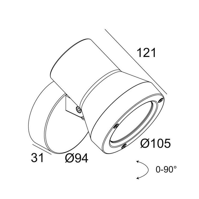 Delta Light KIX II / Wandlampe