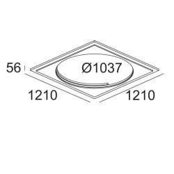 Delta Light SUPERDOME RECESSED KIT