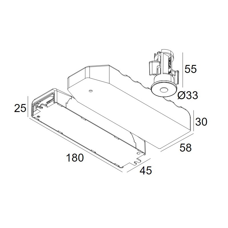 Delta Light EMERGENCY UNIT 7W / 1h + LED INDICATOR HOLDER