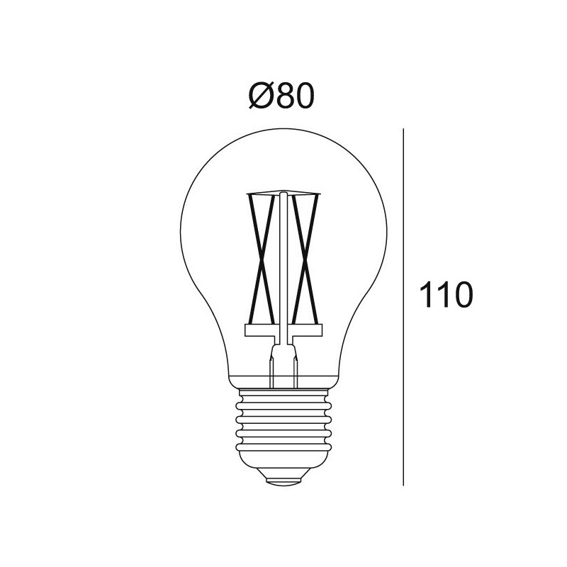 Delta Light LED FILAMENT GL80 E27 6W 2200K - SMOKE