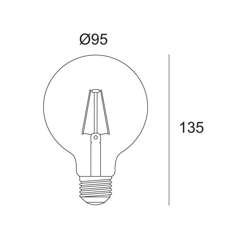Delta Light LED FILAMENT GL95 E27 8W 2700K