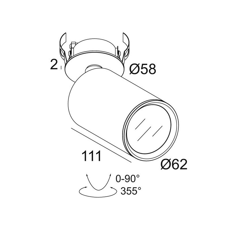 Delta Light SPY FOCUS CLIP LP Plafondlamp