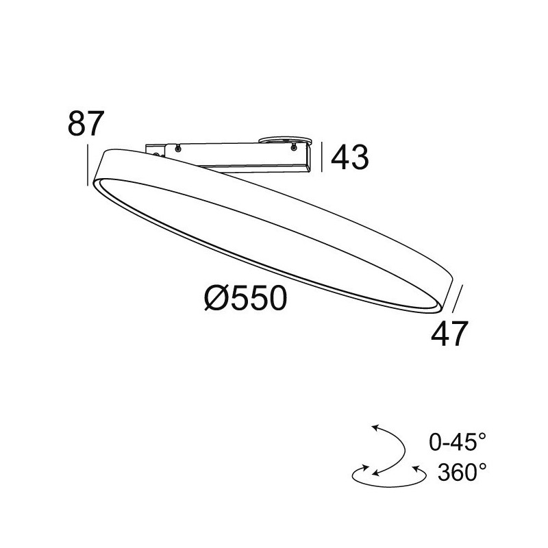 Delta Light MULTINOVA 55 PIVOT PRISM Lampe de plafond