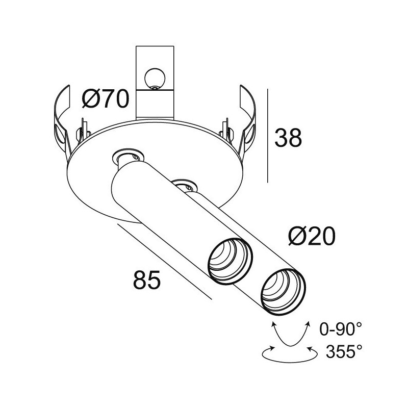 Delta Light UHO CLIP 2 Lampe de plafond