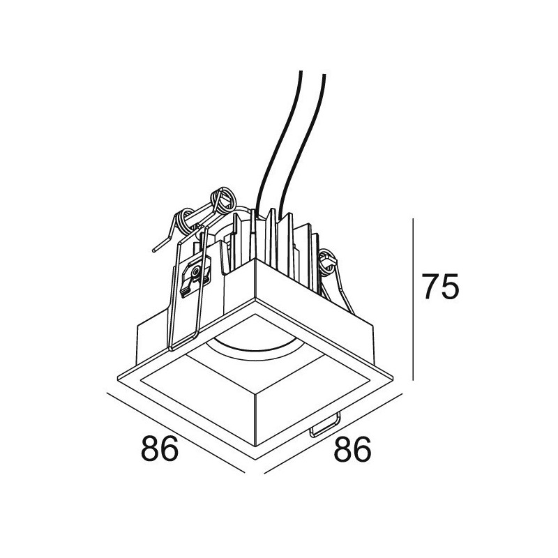 Delta Light CARREE ST LED IP Spot encastré