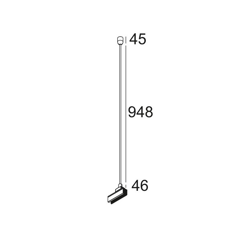 Delta Light TRACK 3F DIM ON ROD SUSPENSION 1,0m
