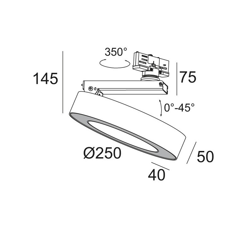 Delta Light SUPER-OH! XS PIVOT 25 ADM DIM8 Schienenbeleuchtung