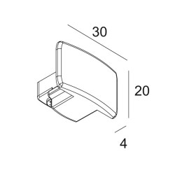 Delta Light TRACK 1F ON END CAP
