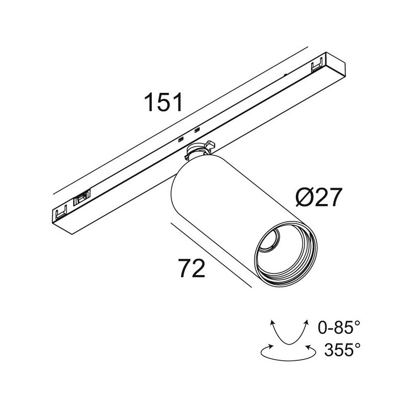 Delta Light Sl19 - Spy 27 DIM5 Schienenbeleuchtung