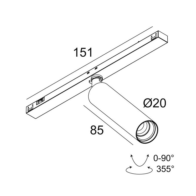 Delta Light Sl19 - SPY 20 DIM5 Trackverlichting