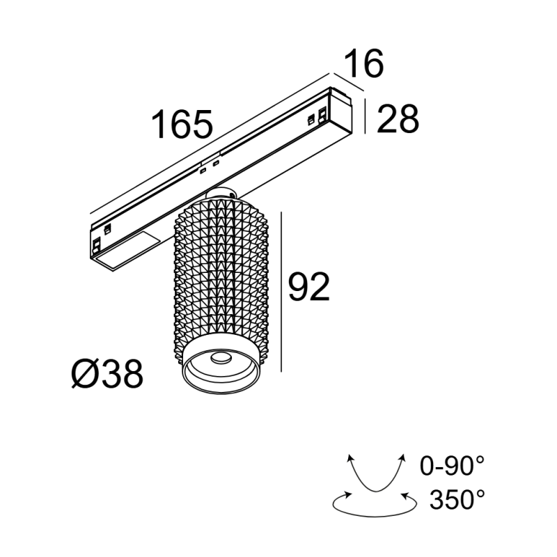 Delta Light M26L - PUNK 39 DIM5 Trackverlichting