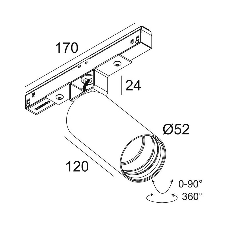 Delta Light M20/M26H - Spy 52 DIM5 Schienenbeleuchtung