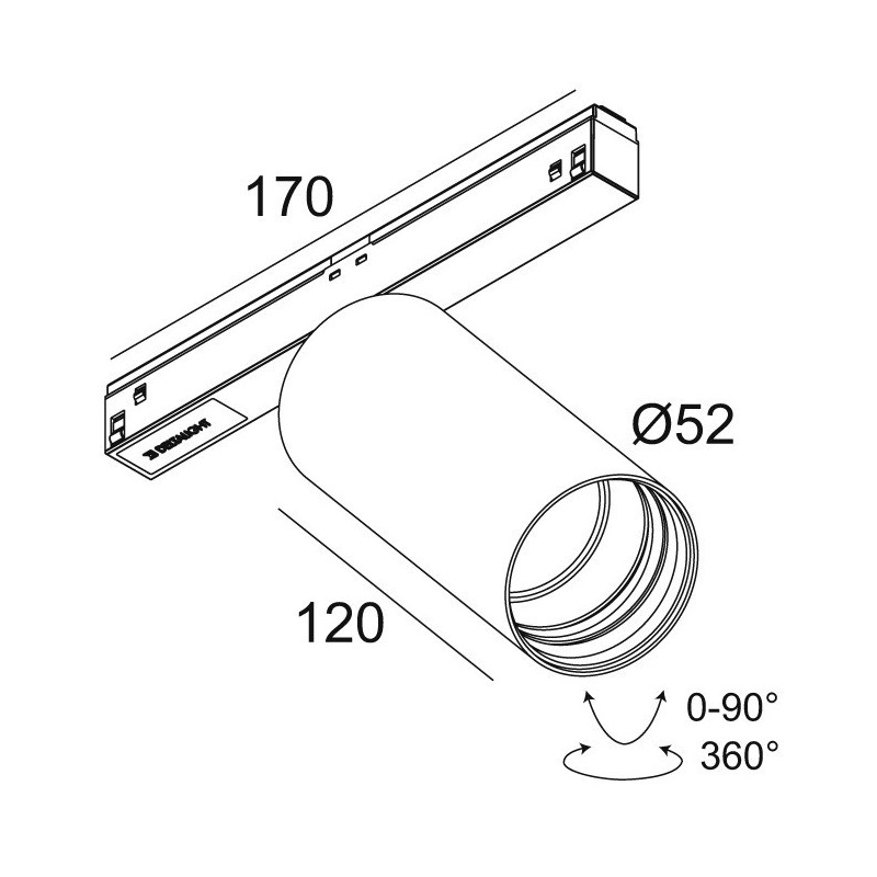Delta Light M26L - SPY 52 DIM5 Trackverlichting