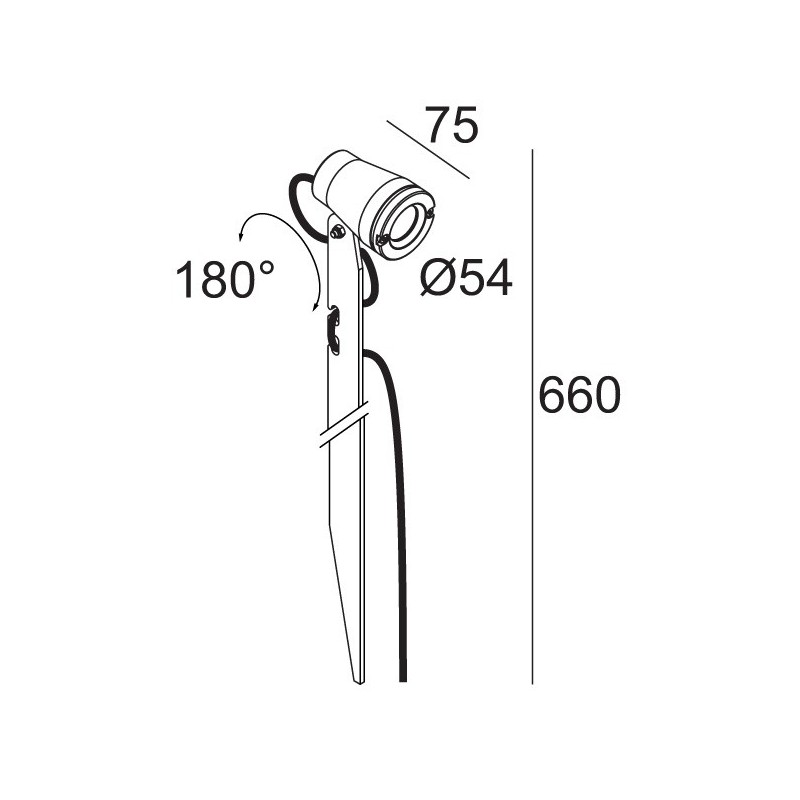 Delta Light KIX M PIN Poteau de jardin
